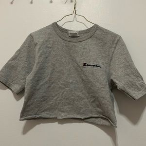 Grey champion crop top